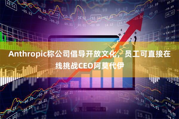 Anthropic称公司倡导开放文化，员工可直接在线挑战CEO阿莫代伊
