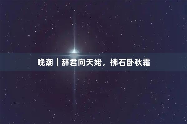 晚潮｜辞君向天姥，拂石卧秋霜